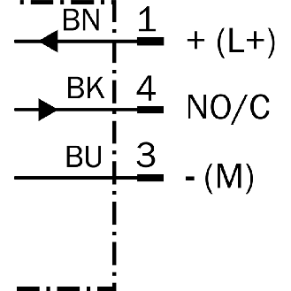 DPI M08 PNP NO P3mm noyé lg60(45.5)mm IO-Link / M08 3P-Lire la description
