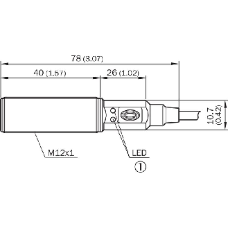 DPC M12 PNP/NPN NO/NF P0-8mm non noyé Teach Plast 10-36Vdc / Câble 2m-Lire la description