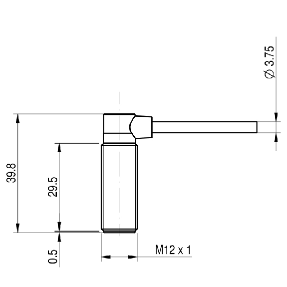 DPI M12 NPN NF Câble 90° noyé STD-Lire la description