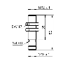 DPI M12 NPN NO P4mm noyé lg50(35)mm Laiton 5-36Vdc Facteur 1 / M12 4P