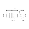 DPI M12 PNP NO P2mm noyé lg61(40)mm Laiton 10-30Vdc / M12 4P