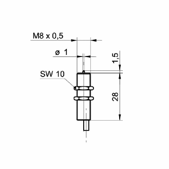 Commutateur de précision M08x30mm NF FP=50g / Câble 0,80m-Lire la description