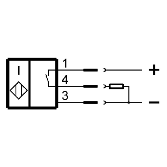 DPI M12 PNP NO P8mm non noyé lg45(23.9)mm Laiton 10-30Vdc / M12 4P-Lire la description