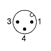 DPI M12 PNP NO P8mm non noyé lg45(23.9)mm Laiton 10-30Vdc / M12 4P