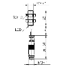 DPI M08 NPN NF P2mm noyé lg22mm 10-30Vdc / M08 3P+C0.2m