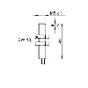 DPI M08 ANA 0-10Vdc P0-3mm quasi-noyé lg40mm 12-36Vdc / Câble 2m