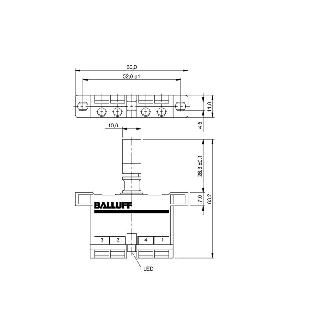 DPI Rect. PNP NO+NF P2mm noyé 11.8x63.2x60 10-60Vdc / Bornier-Lire la description