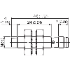 DPI M08 PNP NO P4mm non noyé IO-Link 40(24)mm Inox V2A +100°C M08 3P