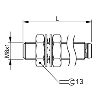 DPI M08 PNP NO P1.5mm noyé lg30mm Inox / M08 3P-Lire la description