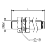 DPI M08 PNP NO P1.5mm noyé lg30mm Inox / M08 3P