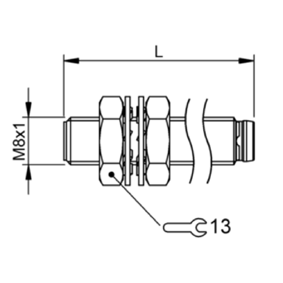DPI M08 PNP NO P1.5mm noyé lg30mm Inox / M08 3P-Lire la description