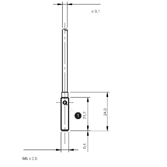 DPI M05 PNP NO P0,8mm noyé 21,2mm Inox 10-30Vdc Câble 5m PVC-Lire la description