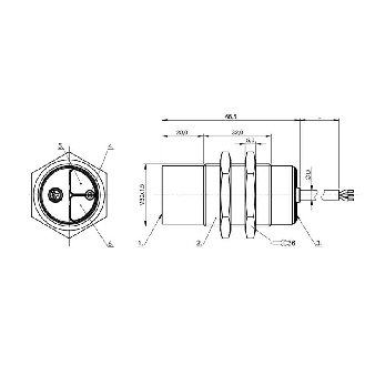 DPC M30 PNP NF P25mm non noyé Inox 10-30Vdc / Câble 2m PUR-Lire la description
