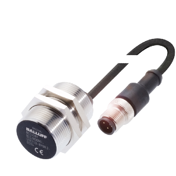 DPI M30 2 fils DC NO P15mm noyé lg42.5mm Laiton / M12 4P+C0.3m PUR-Lire la description
