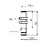 DPI M12 NPN NO P4mm quasi-noyé lg50mm tout Inox 10-30Vdc / M12 4P