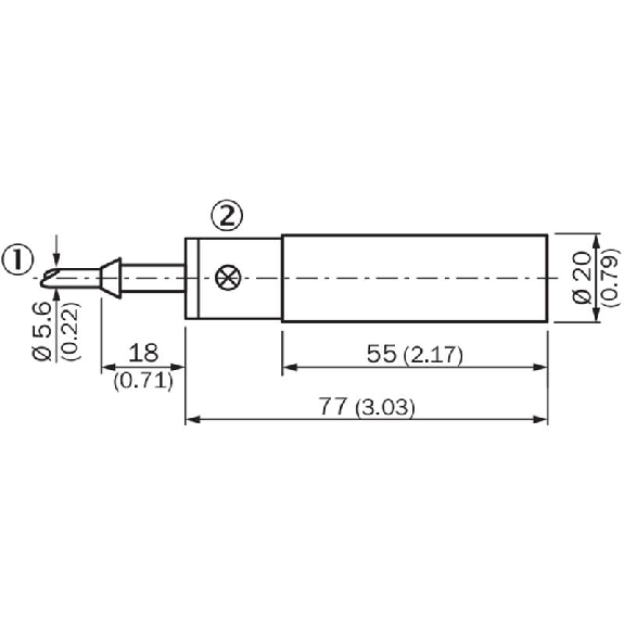 DPI D20 2 fils AC/DC NO P10mm non noyé Plast. 20-250V / Câble 2m PVC-Lire la description