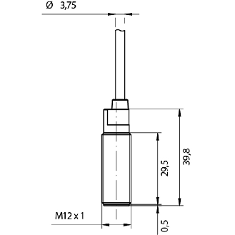 DPI M12 PNP NO Câble noyé STD-Lire la description