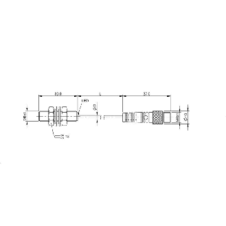 DPI M08 PNP NO P2mm noyé lg30mm Inox 10-30Vdc / M08 3P+C0.3m-Lire la description