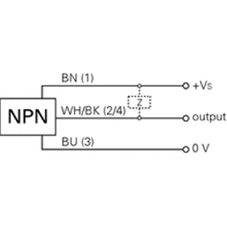DPI Rect. NPN NO P4mm noyé 12x8x23.5mm 10-30Vdc / M05 4P-Lire la description