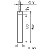 DPI D6,5 PNP NF P1,5mm noyé / Câble 2m