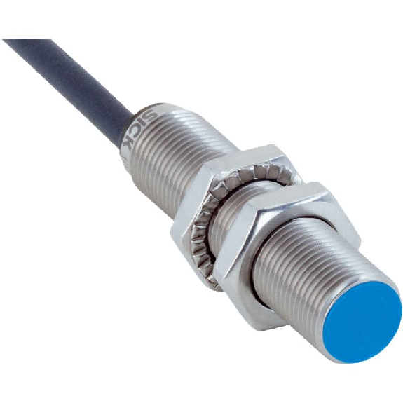 DPI M12 2 fils DC NO P4mm noyé 50(46)mm Inox V2A +100°C Câble 2m PUR-Lire la description