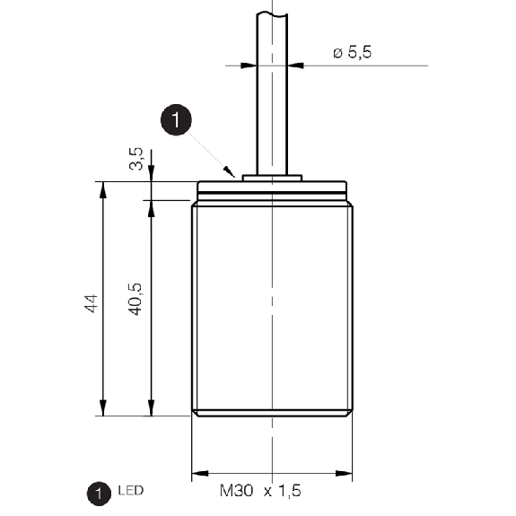 DPI M30 PNP NO P10mm noyé Laiton Câble 2m PVC-Lire la description