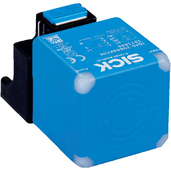 DPI Rect. PNP NO+NF P20mm noyé 40x40x66.5mm Plast. 10-30Vdc / M12 4P-Lire la description