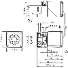 DPI Rect. PNP NO+NF P20mm noyé 40x40x66.5mm Plast. 10-30Vdc / M12 4P