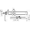 DPI M12 PNP NO P8mm non noyé lg63(43)mm Laiton 10-30Vdc Câble 2m PVC