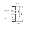 DPI M12 PNP NO P4mm noyé lg50(35)mm Laiton 10-30Vdc / M12 4P