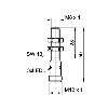 DPI M08 NPN NF P2mm noyé lg50(28)mm 10-30Vdc / M12 4P