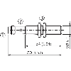 DPI M08 PNP NO P3mm quasi-noyé lg50(34)mm Laiton 10-30Vdc / M08 3P