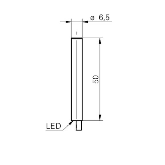 DPI D6,5 NPN NO P2mm noyé lg50mm 10-30Vdc / Câble 2m-Lire la description