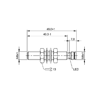DPI M08 PNP NO P1,5mm noyé Fact 1 49(40)mm Inox 10-30Vdc / M12 4P-Lire la description