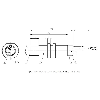 DPC M18 NPN NF P15mm non noyé lg73(49)mm PTFE / Câble 2m PTFE