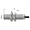 DPI M12 PNP NO P2mm noyé 50mm Laiton 10-30Vdc / Câble 3m PUR