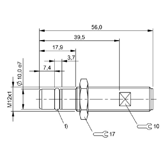 DPI HP M12 PNP NO P1,5mm noyé 56mm Inox 350bar / M12 4P-Lire la description