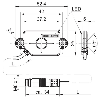 DPC Rect. Push-Pull P4mm noyé 25*52*6mm 10-30Vdc / M08 3P+C0.2m