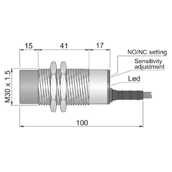 DPC M30 2 fils AC/DC NO/NF P25mm non noyé 20-250Vac / Câble 3m PVC-Lire la description