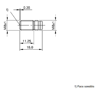 DPI M08 PNP NO P2mm noyé lg18(11,25)mm Inox 10-30Vdc / M08 3P-Lire la description