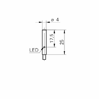 DPI D04 NPN NO P1mm noyé lg25mm 10-30Vdc / Câble 2m-Lire la description