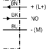 DPI M12 PNP NO P4mm noyé Laiton / M08 3P