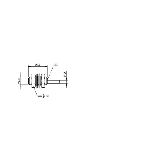DPI M08 PNP NO P1,5mm noyé lg20mm Inox 10-30Vdc / Câble 3m PVC-Lire la description