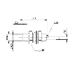 DPI M08 PNP NO P2,5mm non noyé lg30(27,5)mm Inox / Câble 2m PVC