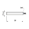 DPI D6,5 PNP NO P2mm noyé lg35mm Inox 6-30Vdc / Câble 2m PVC