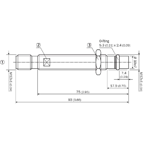 DPI HP M12 PNP NO+NF P1,5mm noyé lg93mm Inox 500bar / M12 4P DPI HP M12 PNP NO+NF P1,5mm noyé lg93mm Inox 500bar / M12 4P-Lire la description