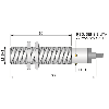 DPC M18 NPN NO+NF P5mm noyé lg88(62)mm Laiton 10-40Vdc / Câble 2m PVC