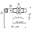 DPI M08 PNP NO P6mm non noyé lg41(21)mm Laiton 10-30Vdc / M08 3P
