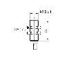 DPI M12 2 fils NAMUR ATEX P2mm noyé lg32mm 5-30Vdc / Câble 2m