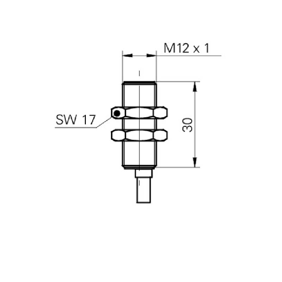 DPI M12 2 fils NAMUR ATEX P2mm noyé lg32mm 5-30Vdc / Câble 2m-Lire la description